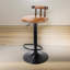 Benoist Rustic Industrial Vegan Leather, Swivel Adjustable Height Stool, Kitchen Barstools-1619978104