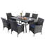 6 - Person Patio Dining Set Umbrella Hole Included Rectangular Table with Cushions Included-197271425-197271428