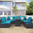 8-piece Outdoor Patio Furniture Sectional Set-1263083780