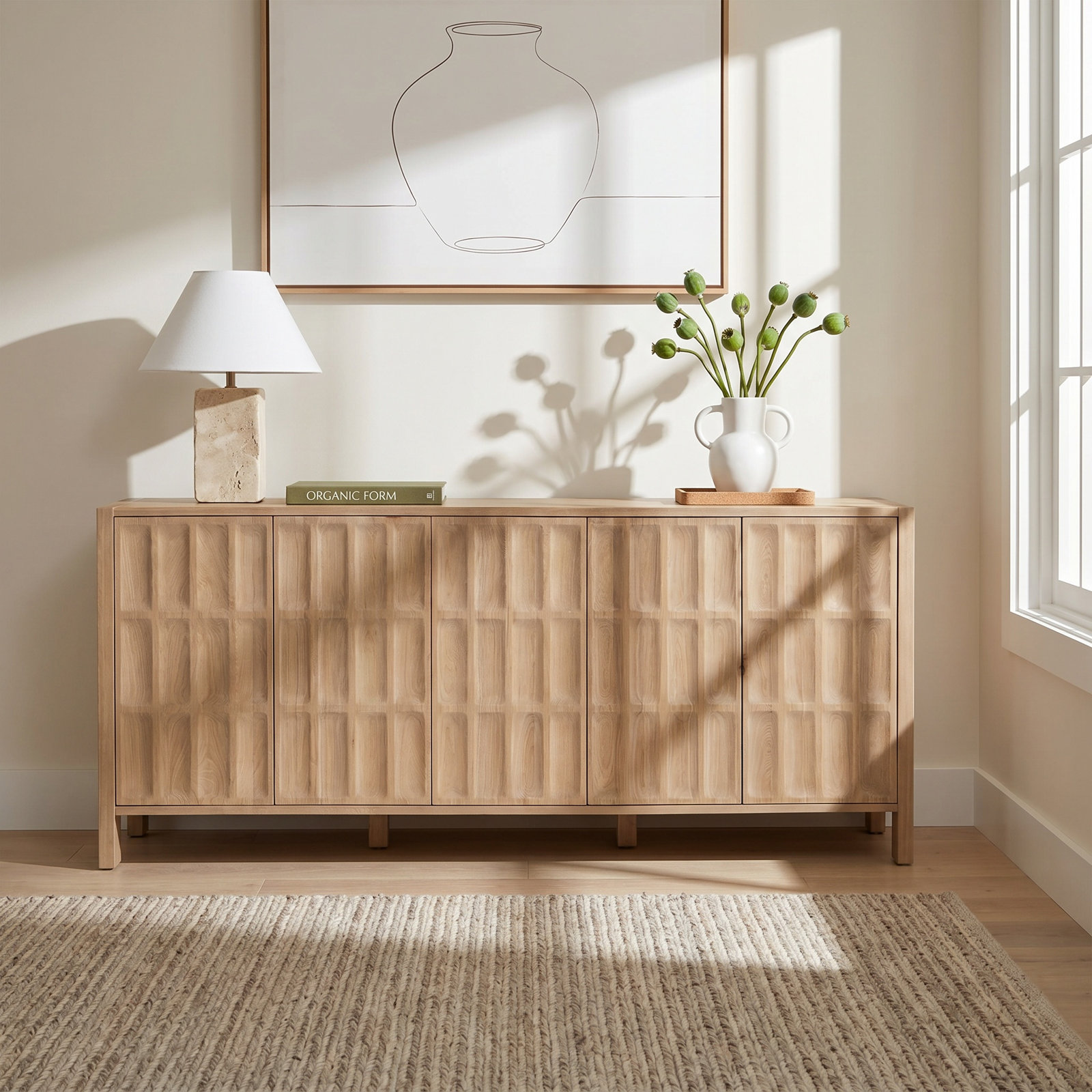 Natural Oak Sideboard, Natural