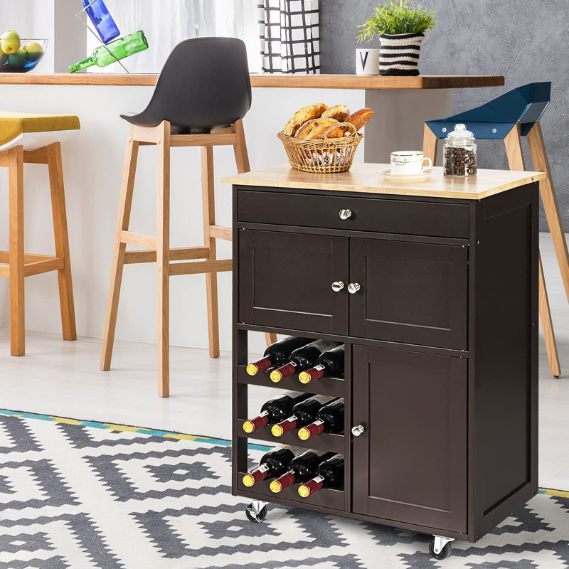 Alysianna Wood Kitchen Island, Brown