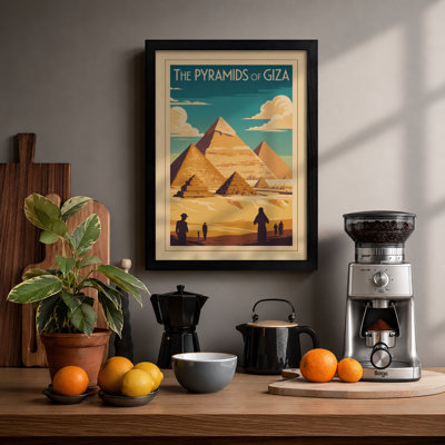 Pyramids of Giza Vintage - Framed Print