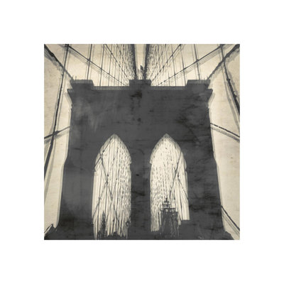 Old Brooklyn Bridge Print by Isabella Burton