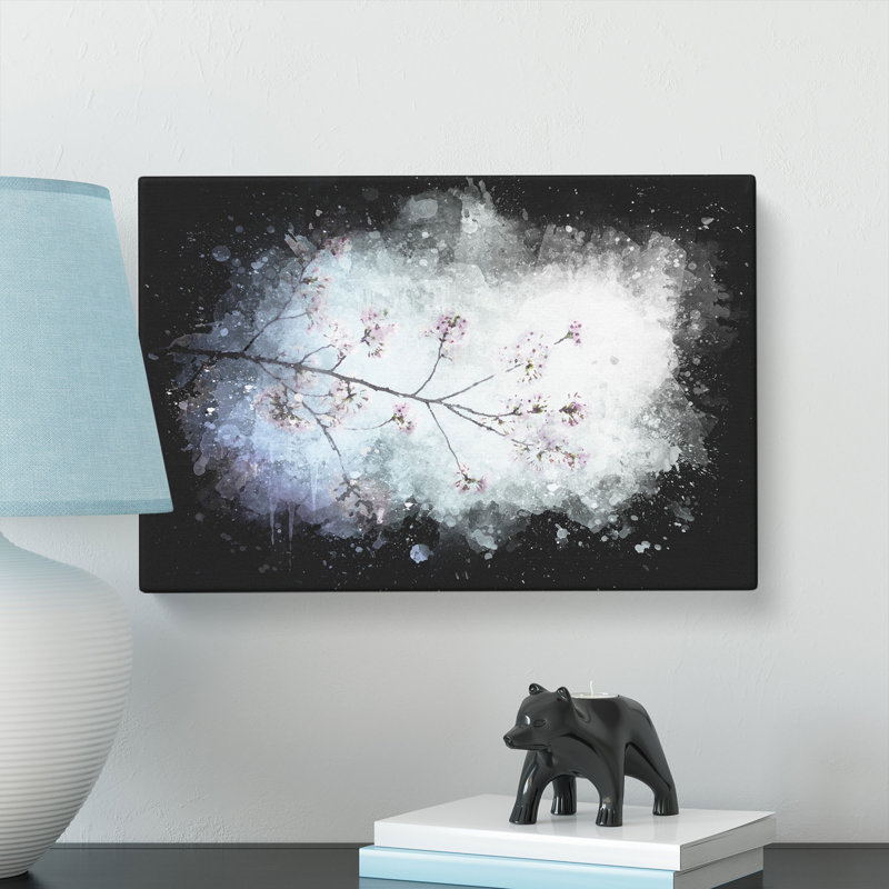 Pink Cherry Blossom Tree In Sunlight - Wrapped Canvas, 60cm H x 91cm W x 3cm D