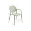 Ensemble de 4 fauteuils de salle à manger empilables modernes et contemporains de 81 cm de hauteur - Chaises de patio blanches-1825501782