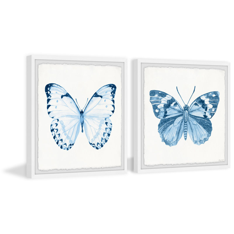 Springtime Butterflies by Marmont Hill - 2 Piece Single Picture Frame Painting