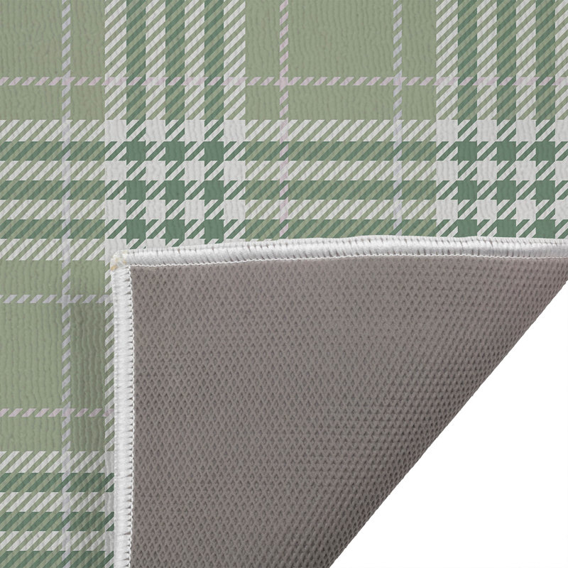 Christopher Plaid Outdoor Doormat, 34'' W x 21'' L, Green