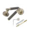 Connaught Knurled Lever on Rose Matt Antique