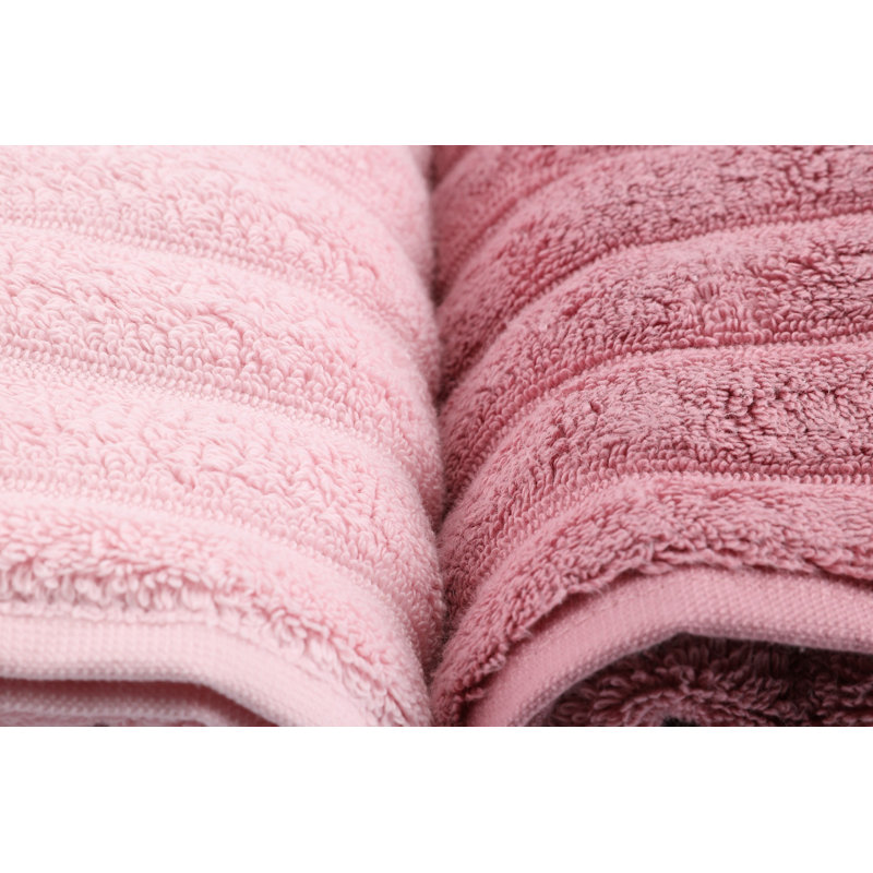 Ensemble de 4 serviettes 100% coton Beraldo, Poudre / rose / lilas