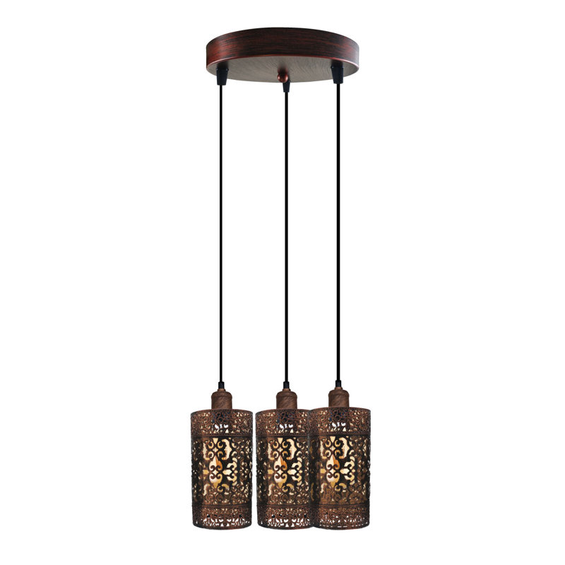 Moeller 3 - Light Cluster Pendant, Rustic Red
