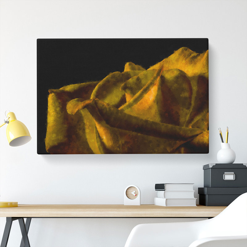 Yellow Rose Flower Vol.2 - Wrapped Canvas, 35cm H x 50cm W x 3cm D