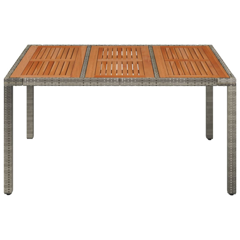Table de balcon d'extérieur Mileni, H 29,5 po x l 35,4 po x L 59,1 po, gris