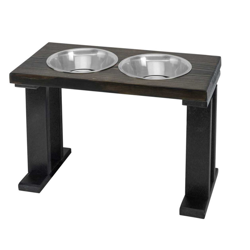 Elevated Feeder, Black/Ebony, Large (16")