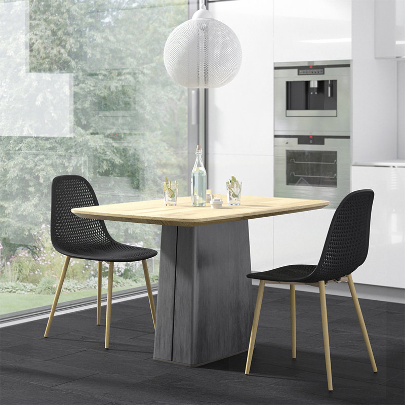 Gallion Patio Dining Side Chair with Cushion, Wood
