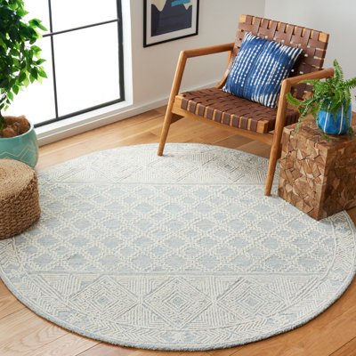 Abstract Hand Tufted Wool Geometric Rug