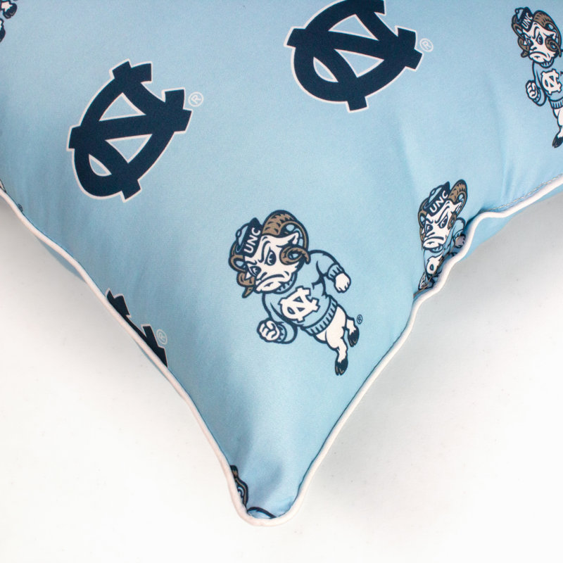 North Carolina Tar Heels Blue Cotton Decorative Pillow Set