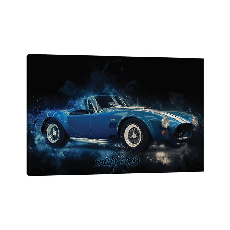 Shelby Cobra par Durro Art - impression sur toile tendue, H 8 po x l 12 po x P 0,75 po