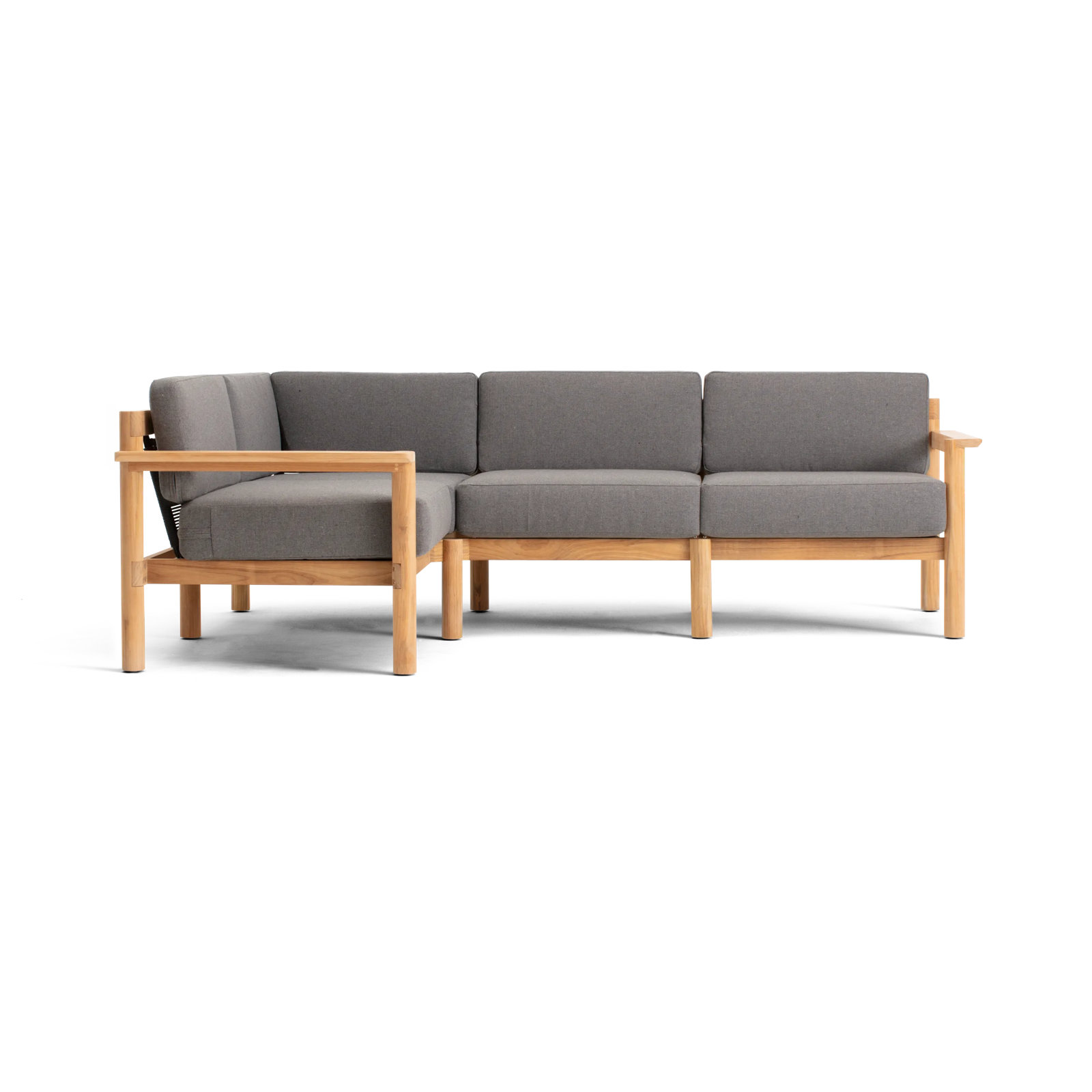 Haven 89.25'' Wide Patio Sectional with Sunbrella® Cushions, Sunbrella Greystone