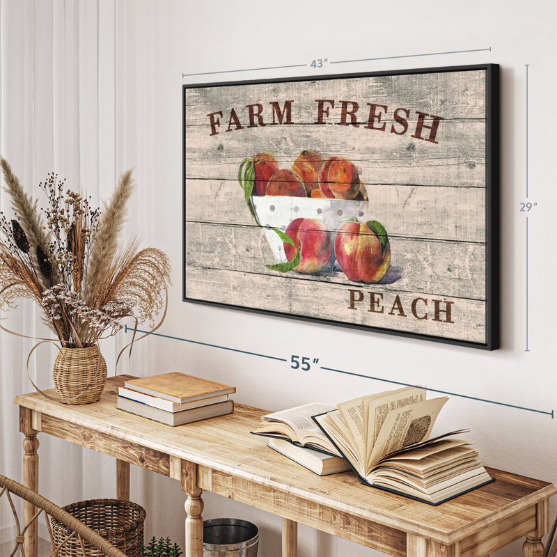 «Fresh Peach Wall Art», H 29 po x l 43 po