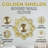 Arev Golden Elegance 45 cm Metal Wall Clock - Silent & Modern