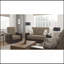 Causeuse convertible rembourrée avec rangement, chenille en polyuréthane beige / brun-1215178161-1215178173