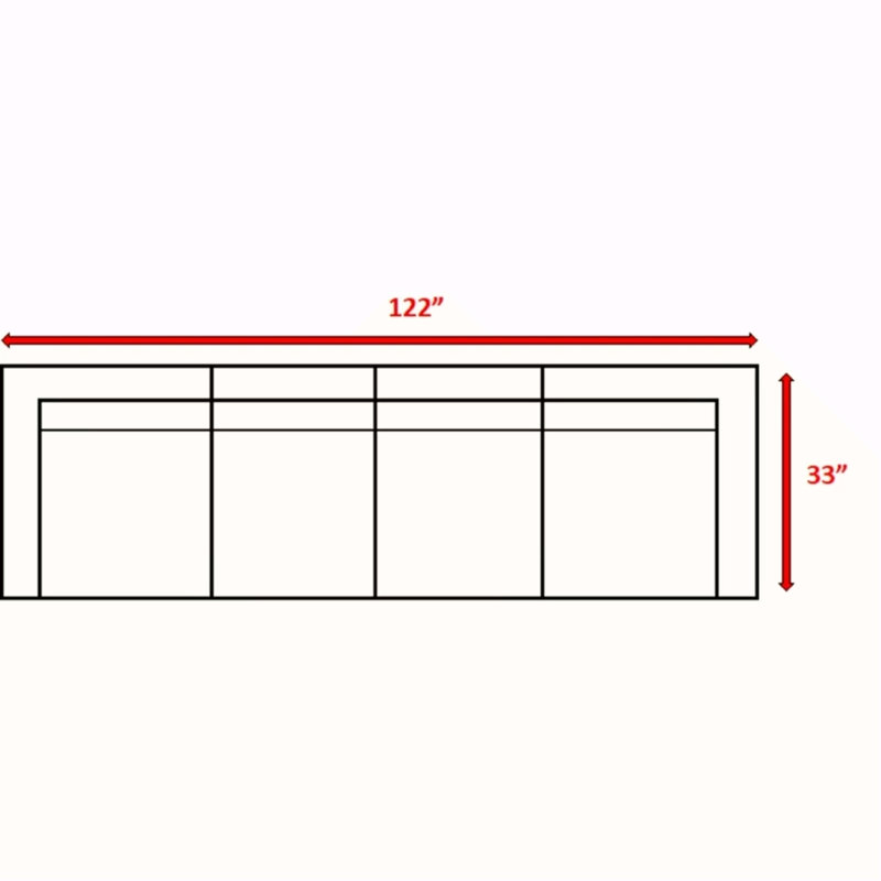 Ensemble de conversation modulaire en rotin 4 pièces avec coussins entièrement assemblé
