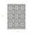 3' X 5' Gray And Ivory Trellis Washable Indoor Outdoor Area Rug