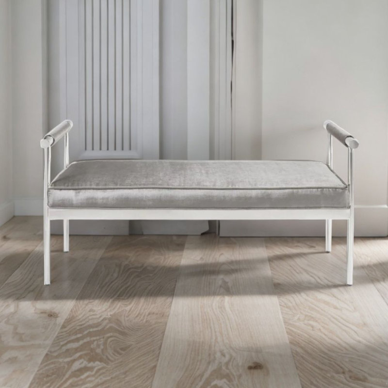 Ricquan Velvet Upholstered Bench, 25.5"H x 42.5"W x 20"D