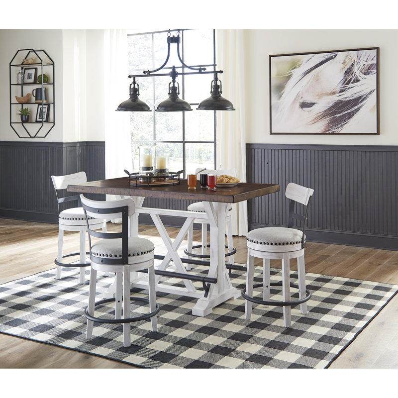 Valebeck Counter Height Dining Table and 2 Barstools