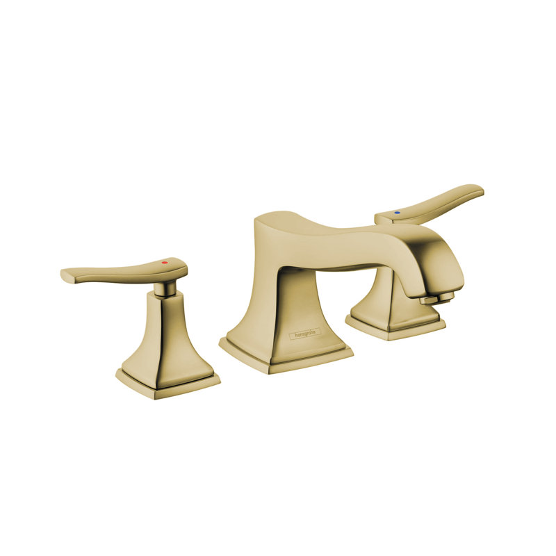 Garniture de baignoire romaine classique à 3 trous Hansgrohe Metropol, Poignée à levier, Bronze brossé