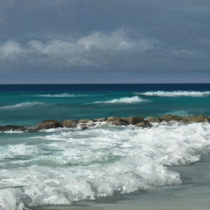 Reproduction d’art sur toile « surfside portrait », H 22 po x l 28 po x P 1,5 po