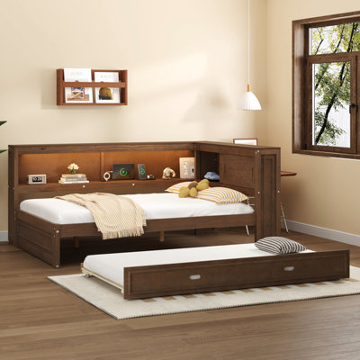 Twin Size Metal Platform Bed With Wooden Headboard/ - Option, No Box Spring Requirement, Under Storage Availability, Easy Assembly, Modern Head/ Attachment, Not Needed, Underbed