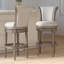 Tabouret de bar pivotant en bois avec dossier haut confortable-1083938294