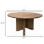Table basse Loe, plateau rond de 54 po de largeur et base croisée, bois de peuplier brun-111119584-111119587