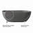 59 inch Matte Gray Solid Surface Freestanding Soaking Bathtub with Deep Soak Design