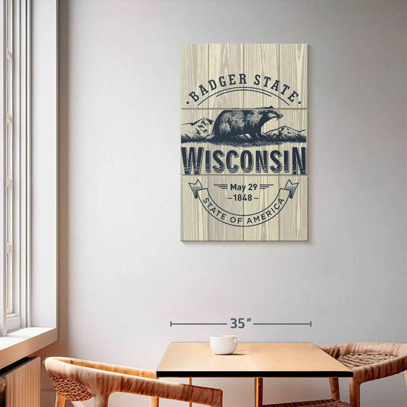 Badgers de Nicci Wisconsin, H 57 po x l 36 po
