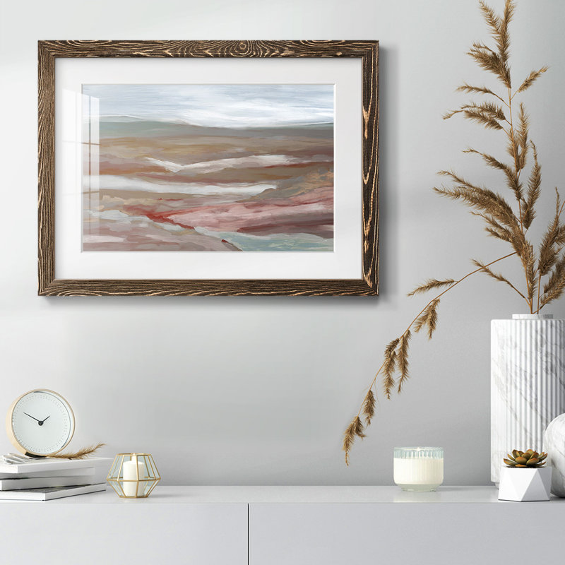 Valley Of Fall Framed On Paper Print, Noyer, H 18 po x l 26 po x P 1,5 po