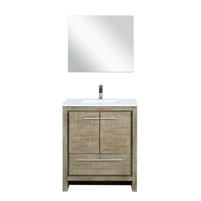 Meuble-lavabo simple l 30 po x P 20 po Lafoir, miroir et robinet 28 po