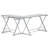 L-Shaped Tempered Glass Top Computer Desk with Pull Out Keyboard Panel-124651452