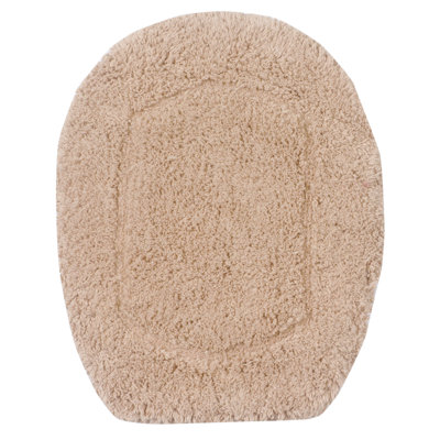 Bublitz 100% Cotton Tufted Toilet Lid Cover, Extra Soft & Machine Washable, 18"x18"