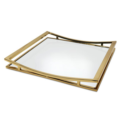 Plateau miroir carré
