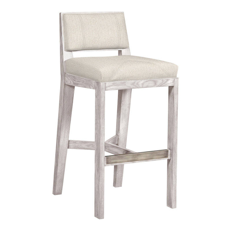 Thom Filicia 32.5'' Bar Stool, Dove Gray, Instant Parchment