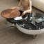 Table basse en marbre clair