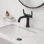 Robinet de salle de bain 1 trou avec ensemble de drain Robinet de lavabo de salle de bain à deux poignées Robinet de lavabo de salle de bain moderne en laiton avec valve-105688469