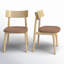 Chaise d'appoint à dossier bas en cuir Sakina-1685988846-1685988847