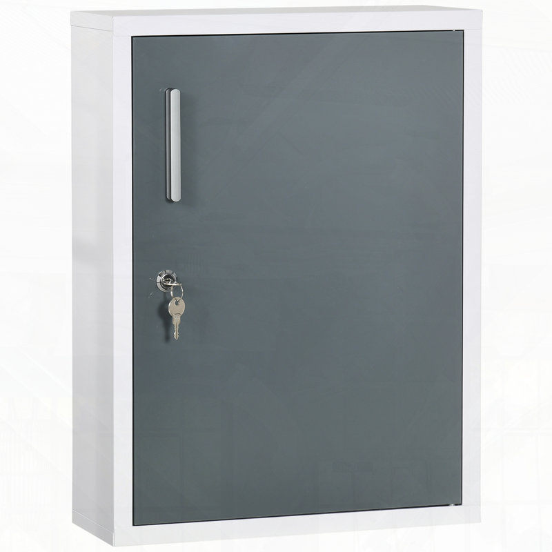Armoire à pharmacie de salle de bain avec tablettes à l'intérieur et sur la porte pour verrouiller la sécurité des enfants et des animaux de compagnie