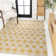 Tapis jaune / crème Drora