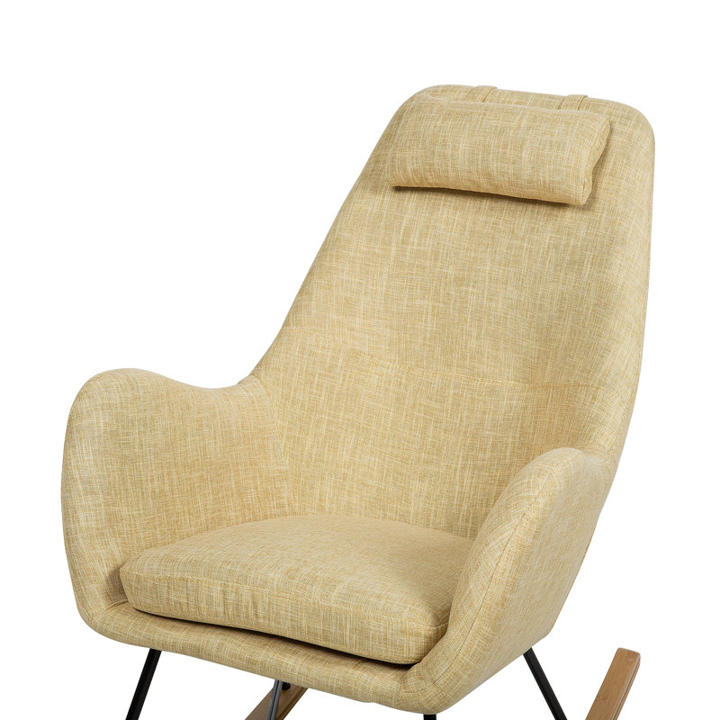 Aderyn Upholstered Rocking Chair, Yellow