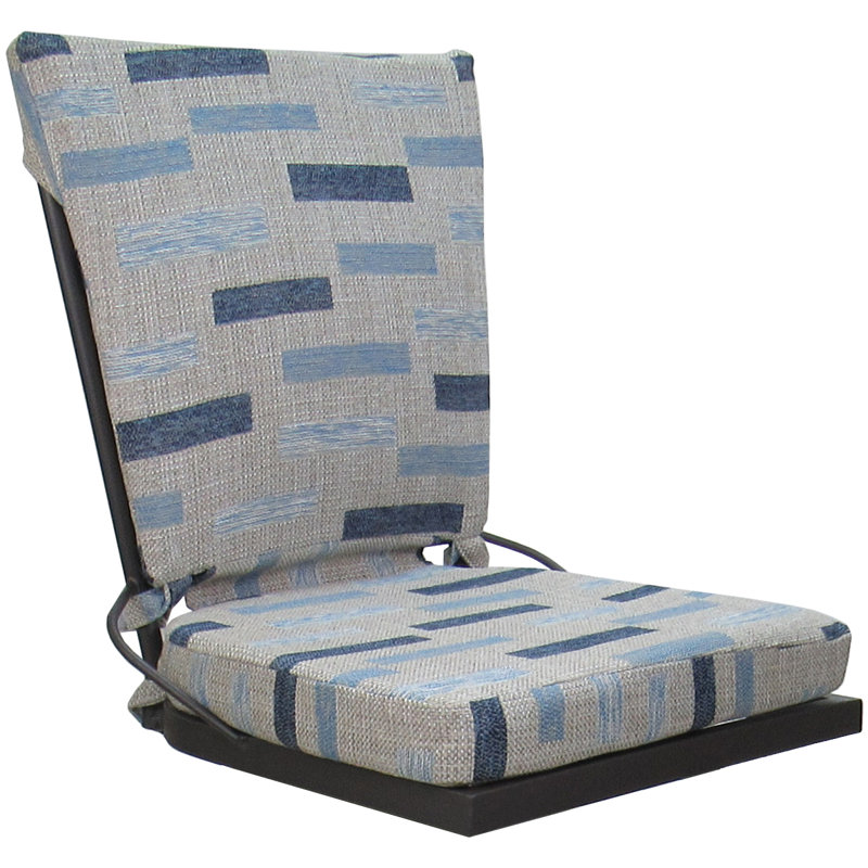 Chaise d'appoint d'extérieur avec coussin Jolana, Gris