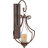 Metal Single Candle Indoor Outdoor Bronze Wall Sconce
